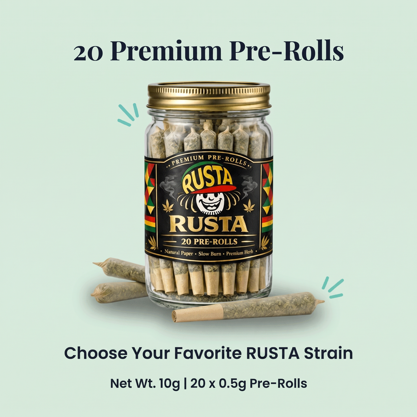 20 Pack of Rusta Rolls